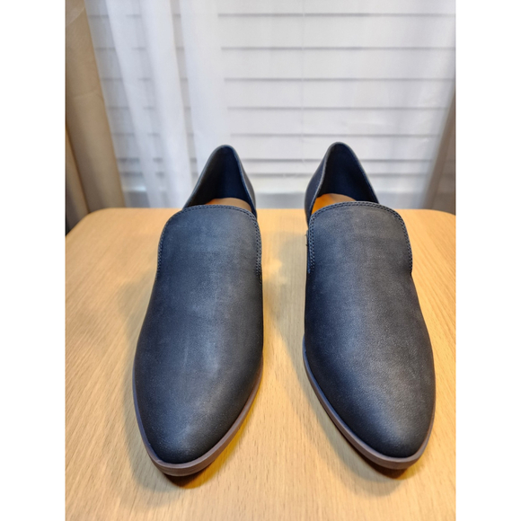 Lucky Brand Modern Western Oxford Loafers Moccasins 8.5 M BLACK White Brush - Picture 9 of 16